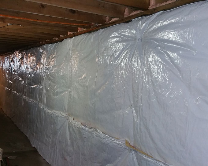 Insulated Unfinished Basement Walls